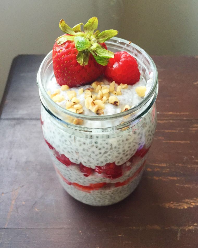 Refreshing Elderflower Chia Seed Pudding with Turkish Honey and&nbsp;Raspberries